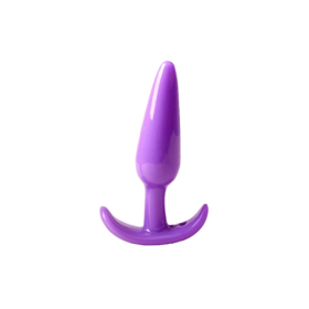 Plug anal violet souple base évasée Pocket Pleasure 1 dosette lubrifiant 